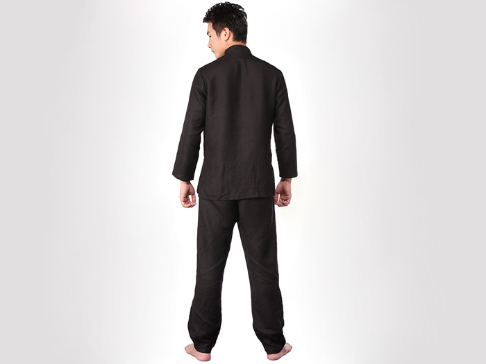 Tai Chi Clothing Set Casual Style Black Detail image